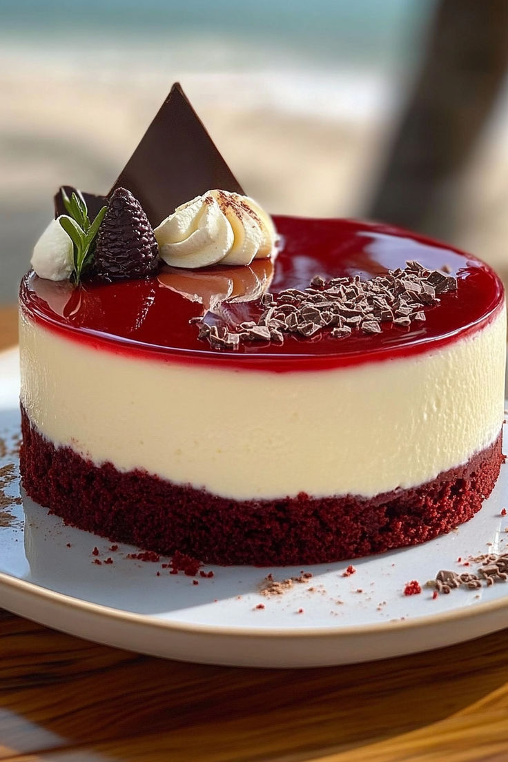 🍰 Red Velvet White Chocolate Cheesecake_ A…